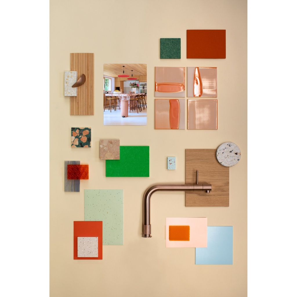 Prullenbak 30.0l NewIcon Brabantia warm copper sfeer 3