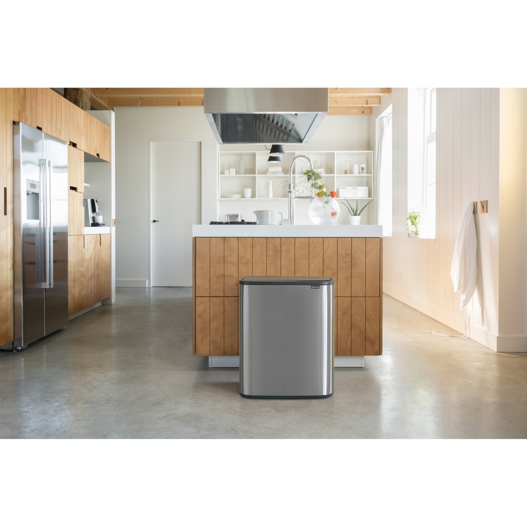 Prullenbak 2x30.0l Bo touch Brabantia fpp matt steel sfeer 1