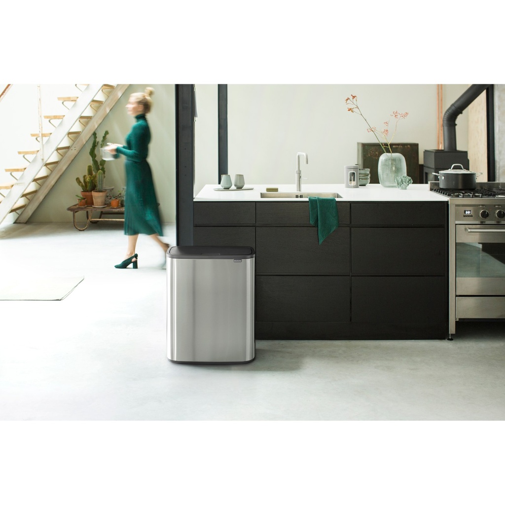 Prullenbak 2x30.0l Bo touch Brabantia fpp matt steel sfeer 2