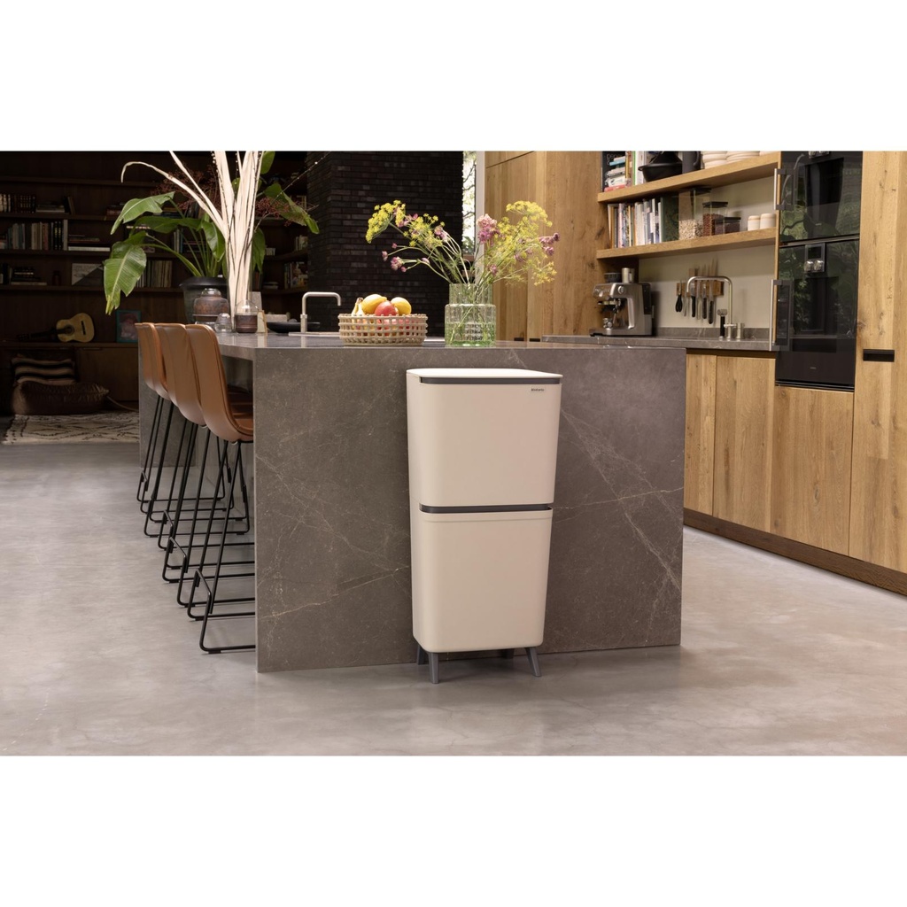 Prullenbak 20/25.0l SortUp Hi Brabantia soft beige sfeer 1