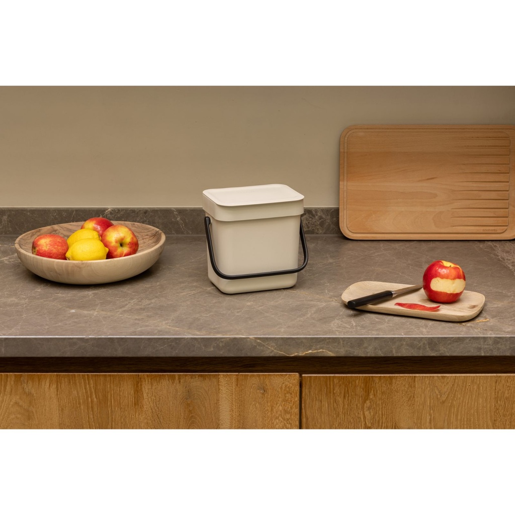 Prullenbak sort&go 3.0l Brabantia soft beige sfeer 2