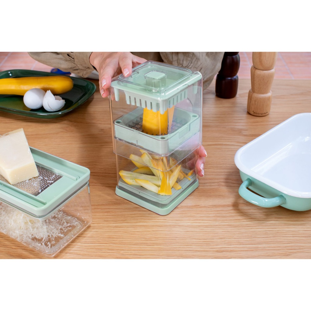 Groentesnijder Tasty+ Brabantia jade green sfeer 1