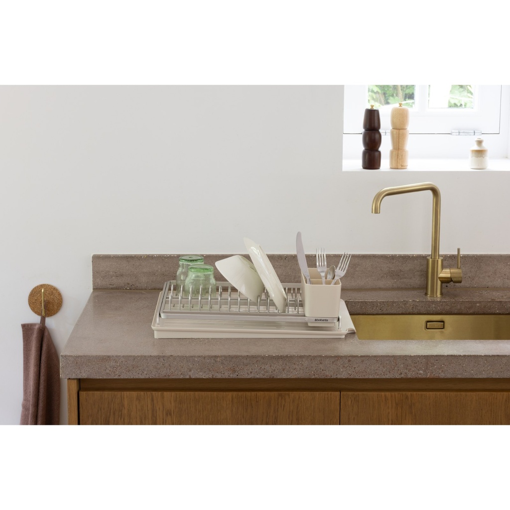 Afdruiprek sinkside Brabantia soft beige sfeer 2
