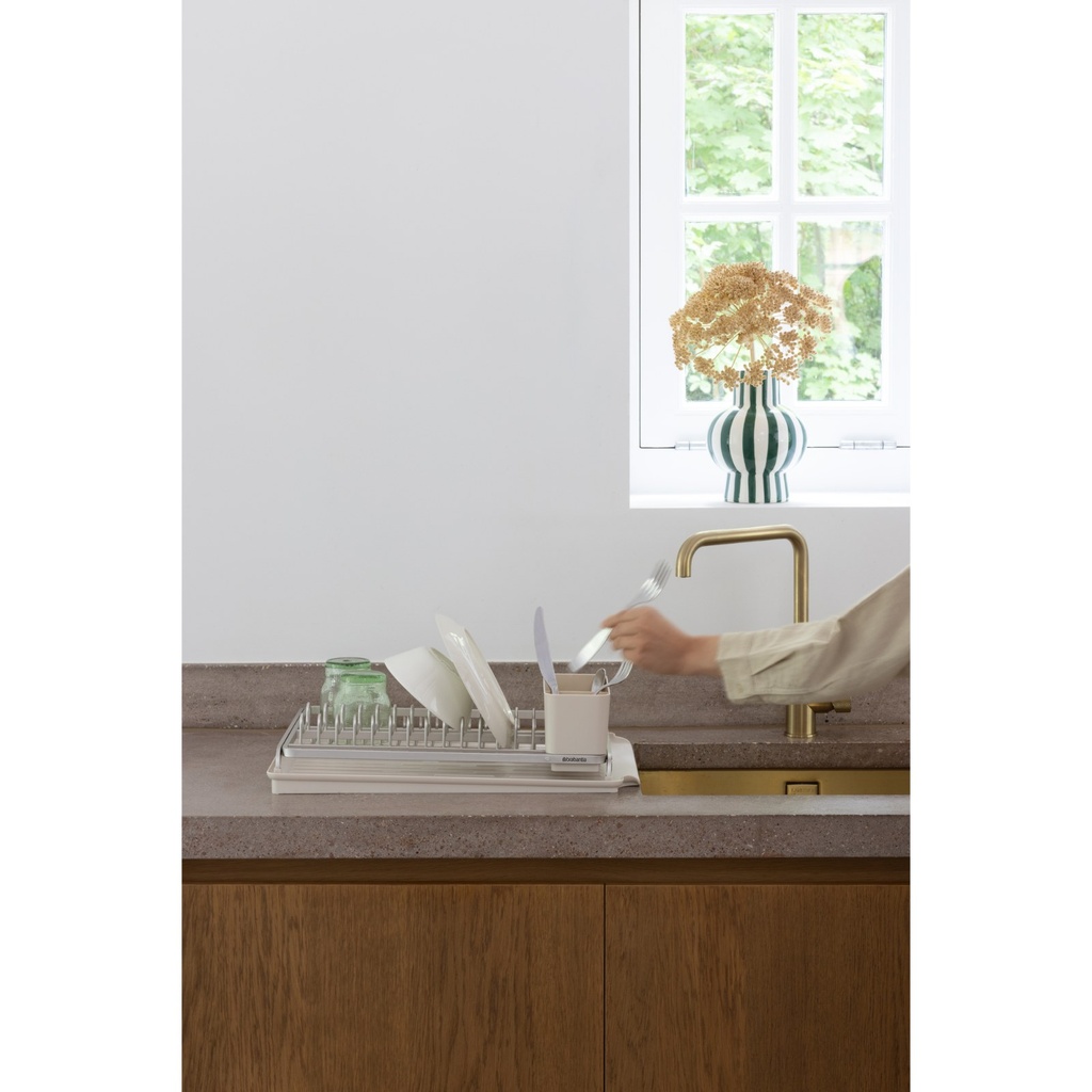 Afdruiprek sinkside Brabantia soft beige sfeer 3