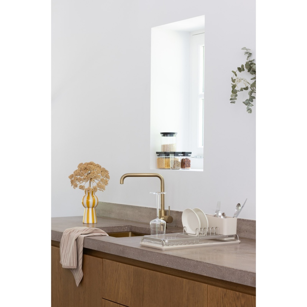 Afdruiprek compact sinkside Brabantia soft beige sfeer 2