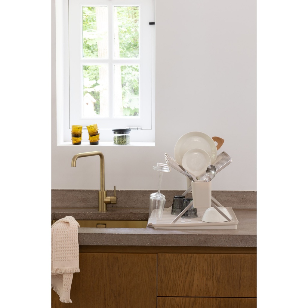 Afdruiprek inklapbaar sinkside Brabantia soft beige sfeer 3