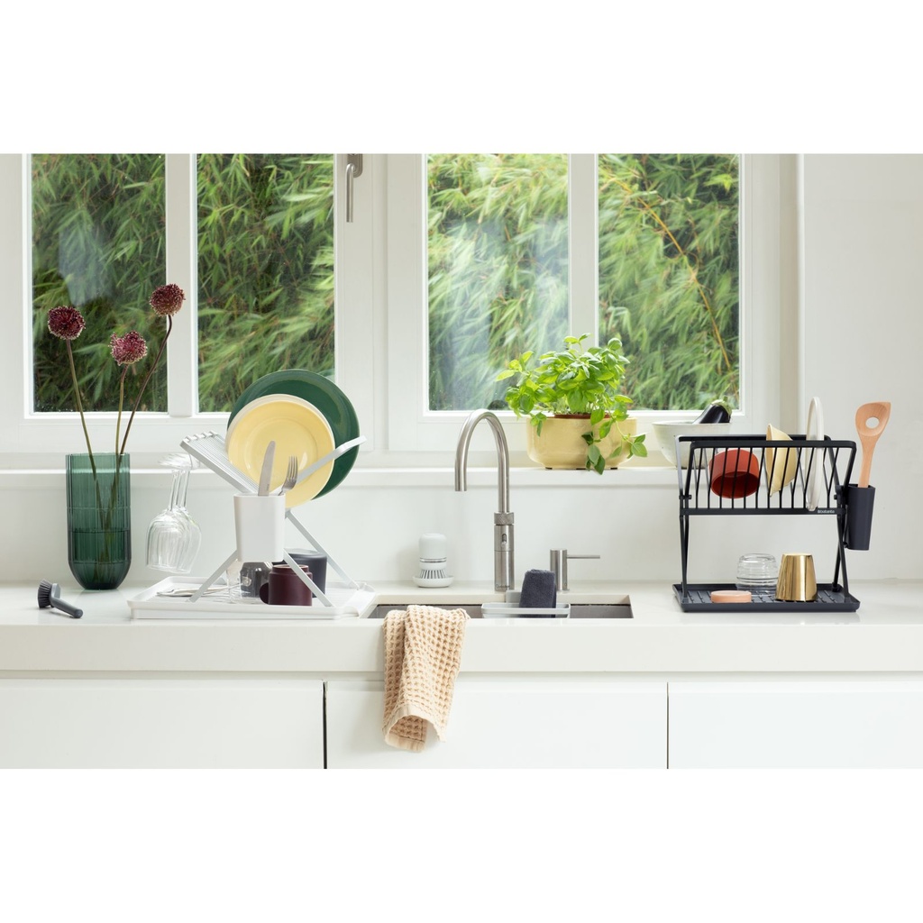 Afdruiprek inklapbaar compact sinkside Brabantia dark grey sfeer 3