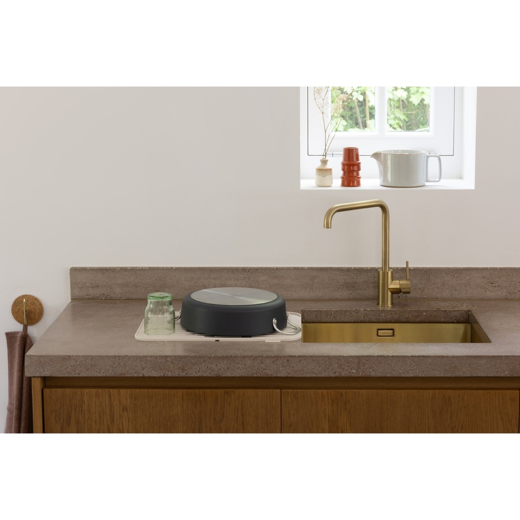 Afdruipmat sinkside siliconen Brabantia soft beige sfeer 1