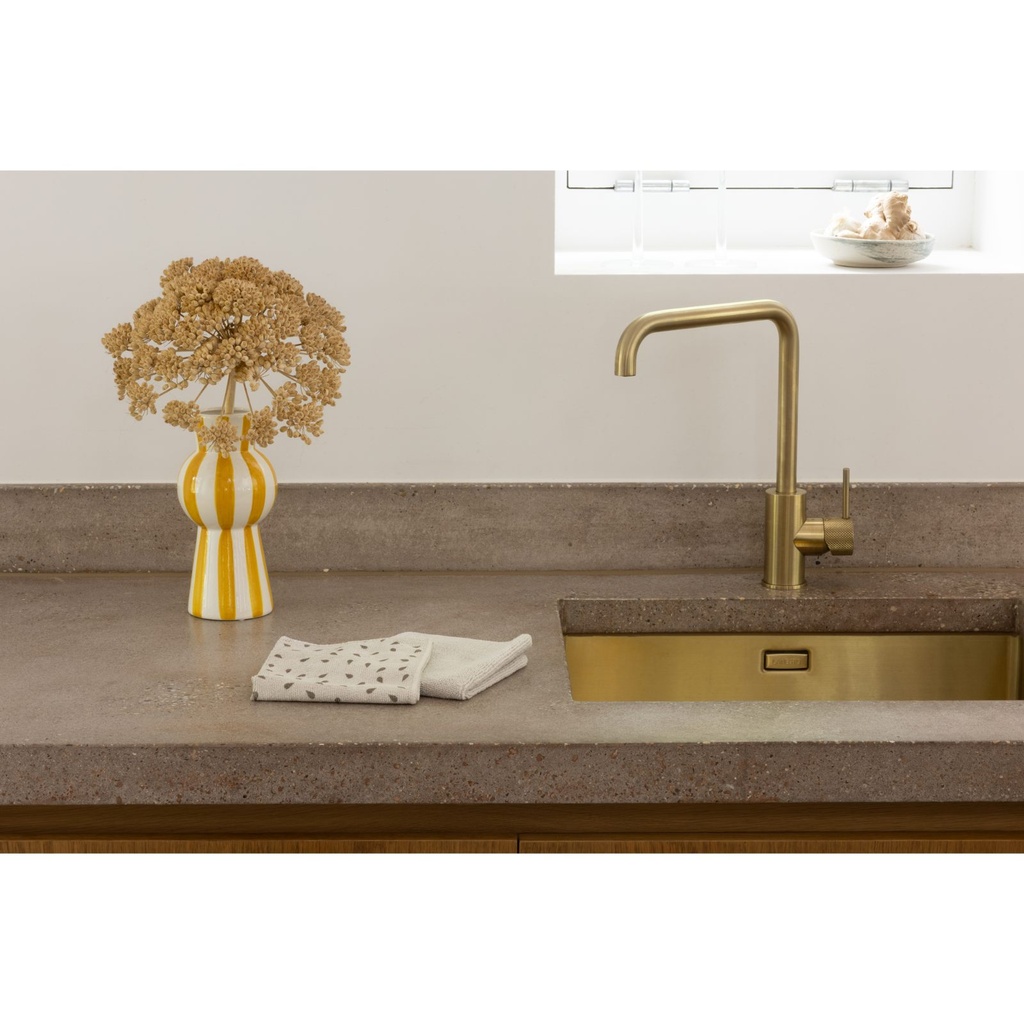 set van 2 schoonmaakdoekjes 30x30cm sinkside microvezel Brabantia soft beige sfeer 1