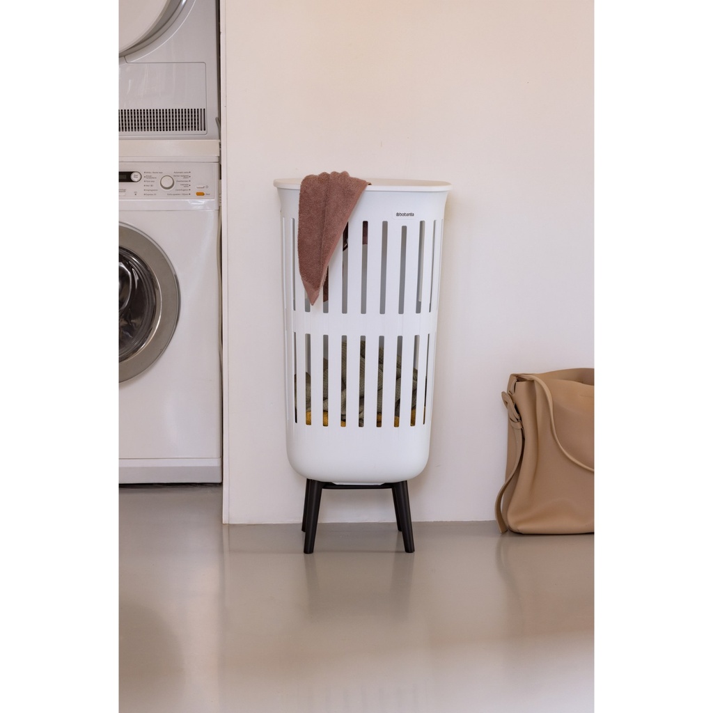 Wasmand m/deksel 55.0l collect-it hi Brabantia white sfeer 2