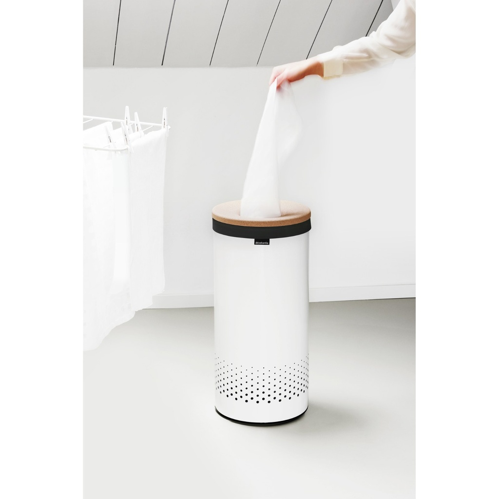 Wasbox m/kurken deksel 35.0l Brabantia white sfeer 2