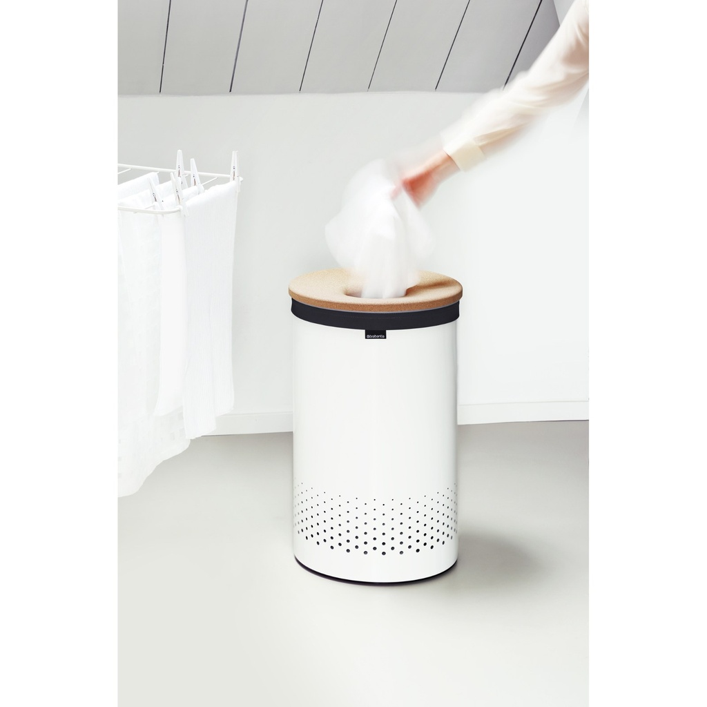 Wasbox m/kurken deksel 60.0l Brabantia white sfeer 2