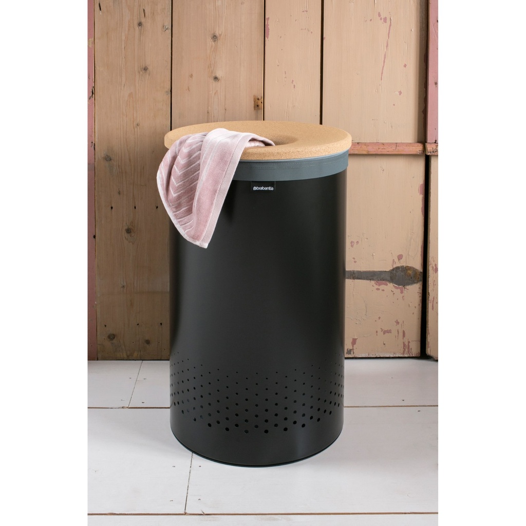 Wasbox m/kurken deksel 60.0l Brabantia matt black sfeer 3