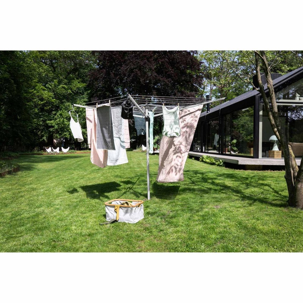 Droogmolen 50.0mtr lift-o-matic m/grondanker Brabantia metallic grey sfeer 1