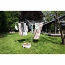 Droogmolen 50.0mtr lift-o-matic m/grondanker en beschermhoes Brabantia metallic grey sfeer 2