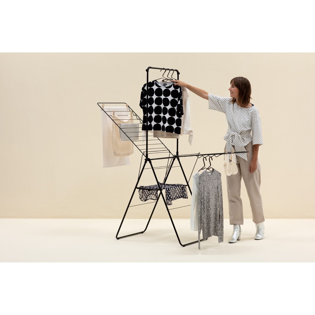 Droogrek 25.0mtr m/stang hangon Brabantia matt black sfeer 1