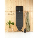 Strijkplank C 124x45cm m/solide stoomunithouder Brabantia denim black zwart frame sfeer 1