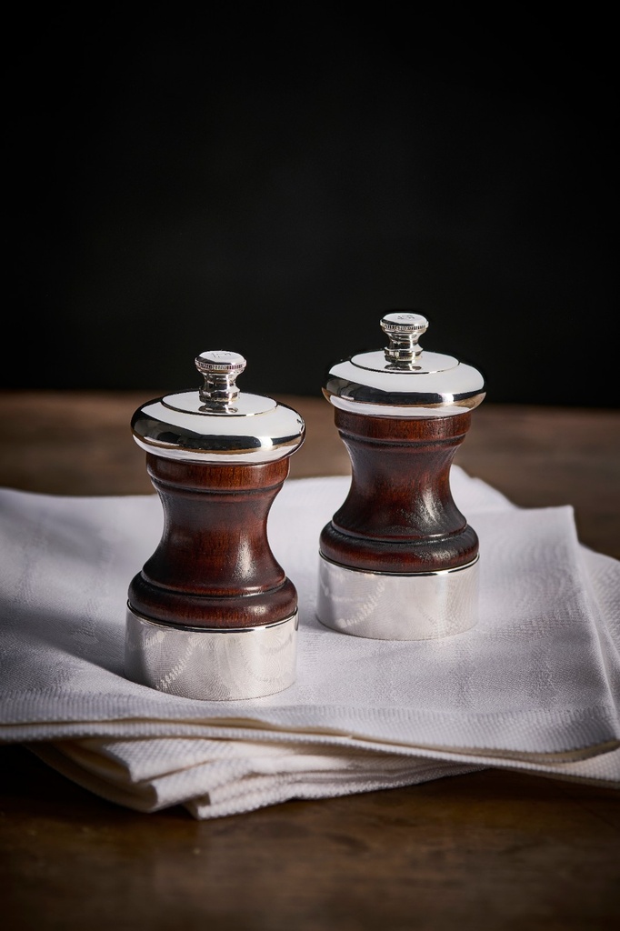 Zoutmolen Peugeot Palace 10.0cm verzilverd metaal sfeer 1