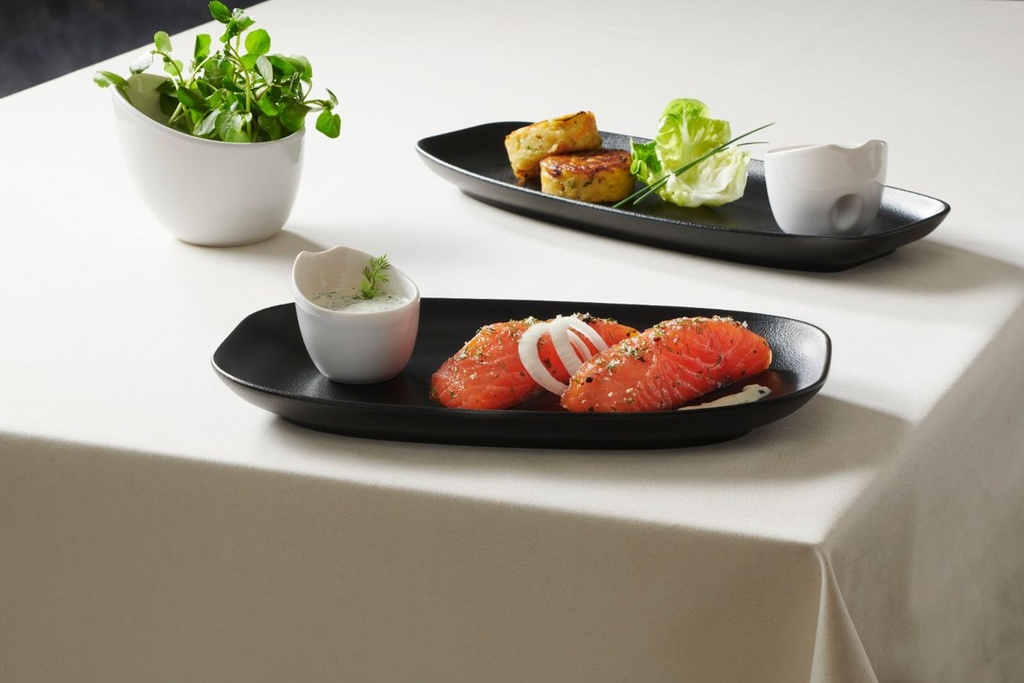 Bord plat rechthoek 24.0x12.5cm Club Adélie cast iron black Revol sfeer 2