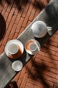 Kop en schotel espresso 8.0cl Confluence cognac white Revol sfeer 1
