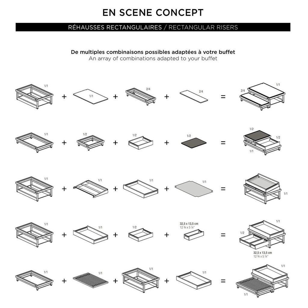 Serveerplateau GN 1/3 Mealplak black Revol sfeer 1