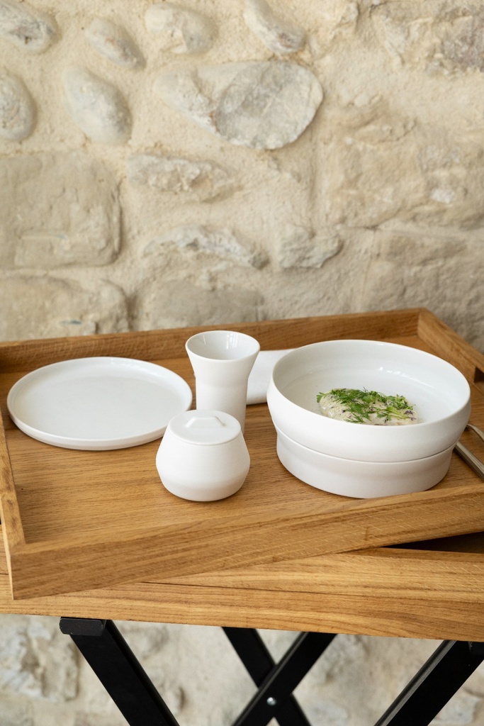 Bord walled 21.0cm Contre-Jour alabaster white Revol sfeer 1