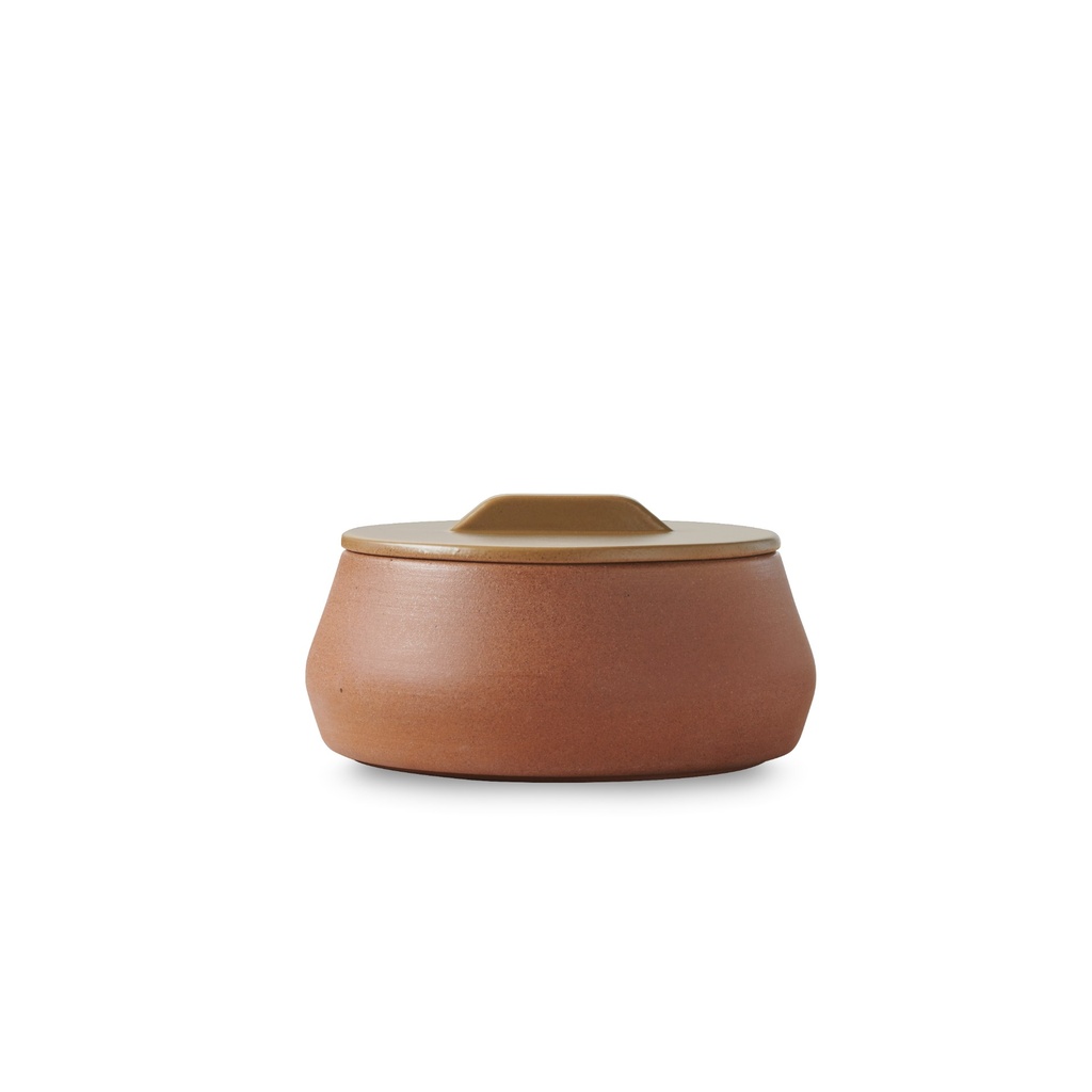 Kom met deksel 13.5cm Contre-Jour mocha brown Revol sfeer 1