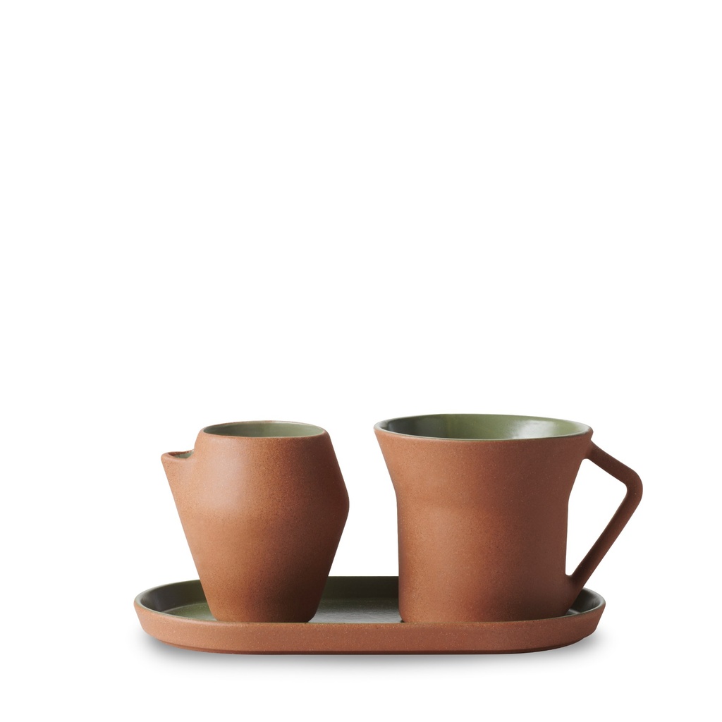Kop en schotel thee 20.0cl Contre-Jour olive green Revol sfeer 1