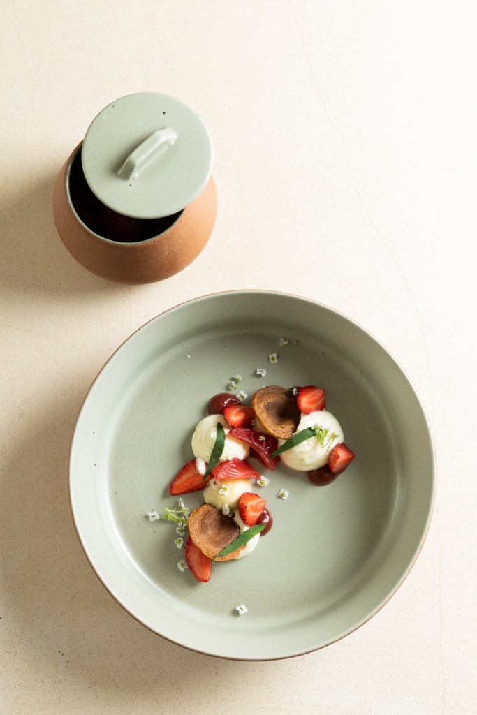 Suikerpot met deksel 20.0cl Contre-Jour almond green Revol sfeer 1