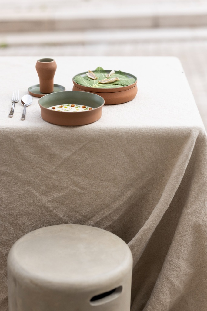 Suikerpot met deksel 20.0cl Contre-Jour olive green Revol sfeer 3