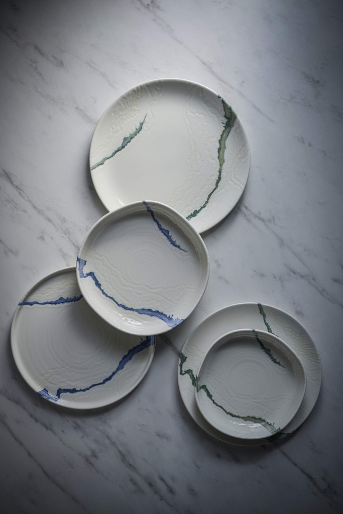 Bord plat coupe 28.8cm Inked Tide Accents Green Churchill sfeer 2