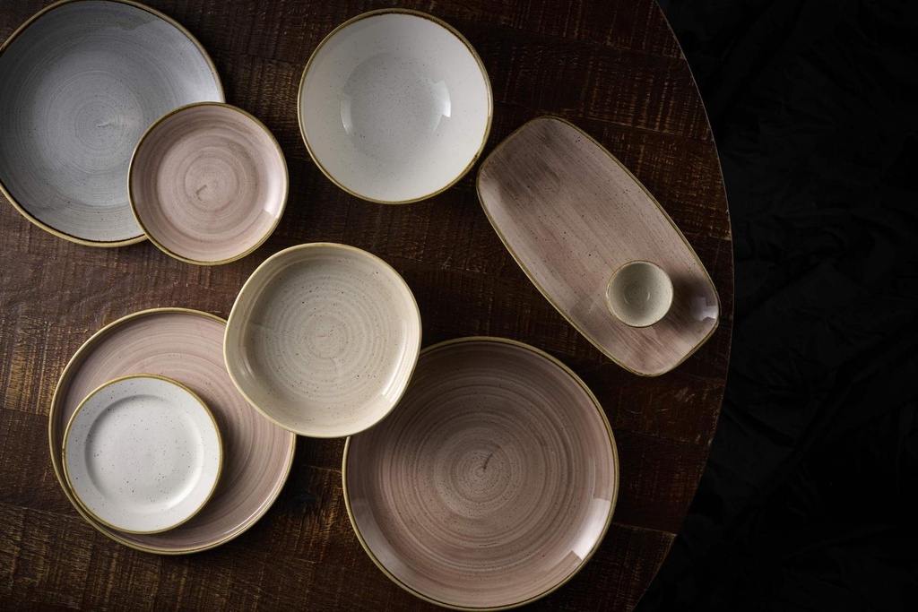 Schaal organic 34.5x23.5cm Stonecast Truffle Churchill sfeer 3