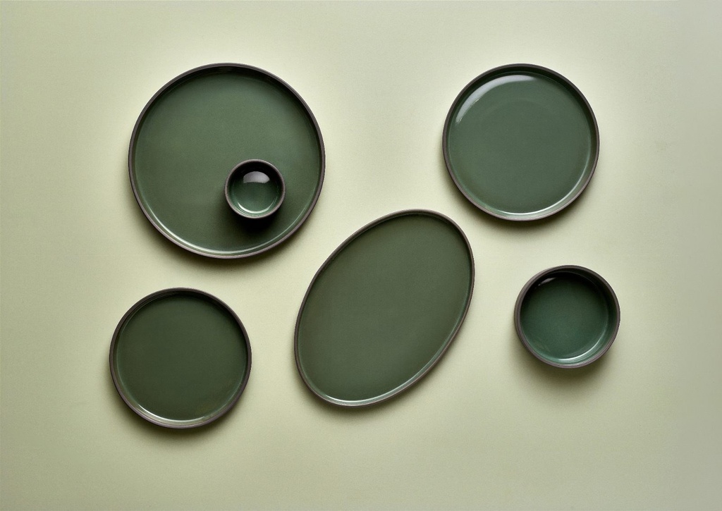 Kom walled 15.5cm 71.0cl Kava Green Genware sfeer 3