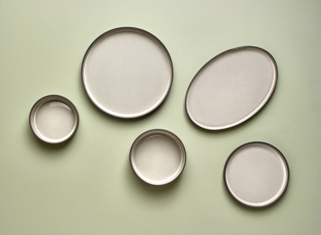 Bord walled 18.0cm Kava Grey Genware sfeer 2