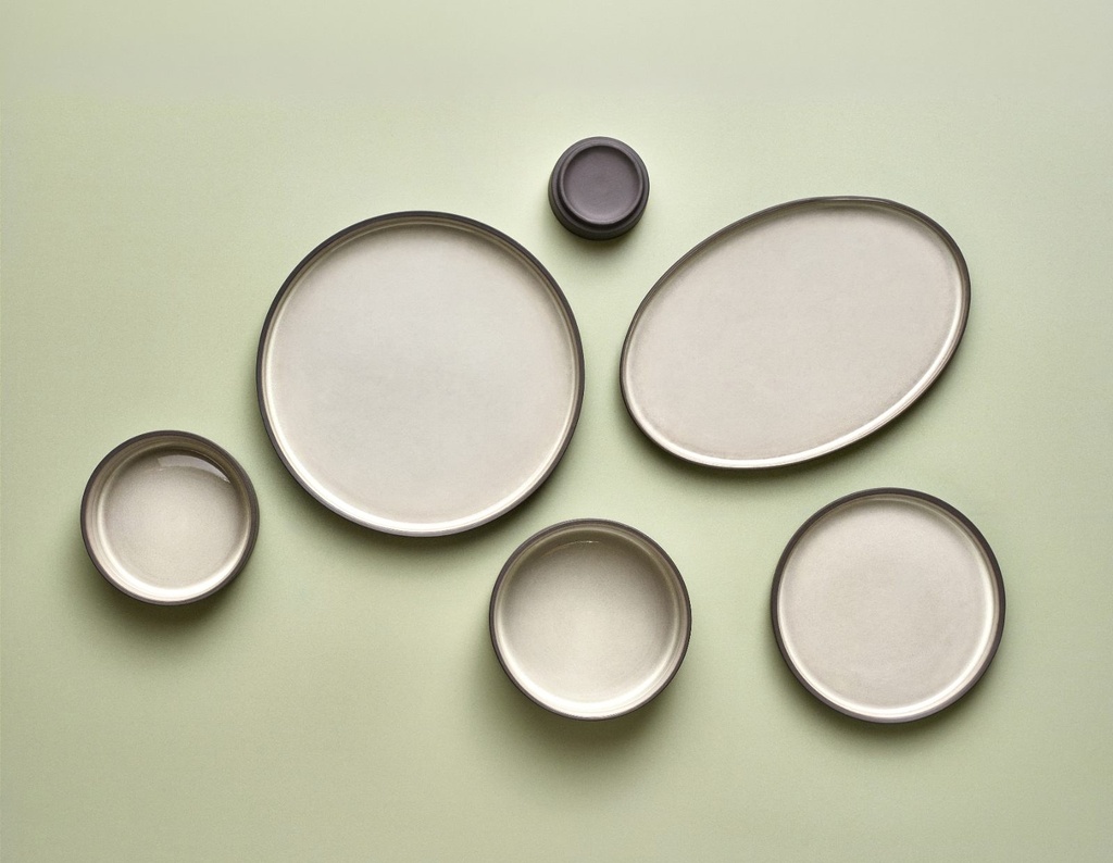 Bord walled 18.0cm Kava Grey Genware sfeer 3