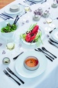 Bord gourmet ovaal 30.0x26.0cm Boreal white Guy Degrenne sfeer 1