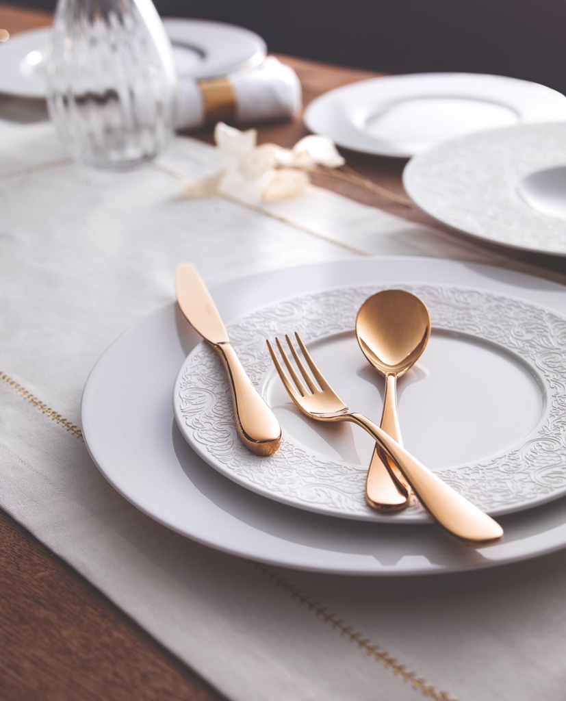 Bord gourmet 30.0cm Collection L Couture white Guy Degrenne sfeer 1