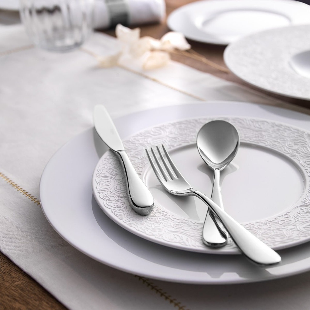 Bord plat 32.0cm Collection L Couture white Guy Degrenne sfeer 3