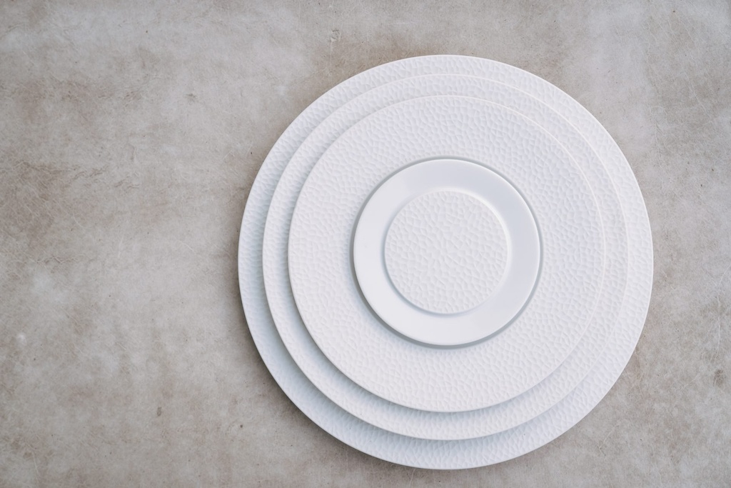 Bord gourmet 27.9cm Collection L Fragment white Guy Degrenne sfeer 2