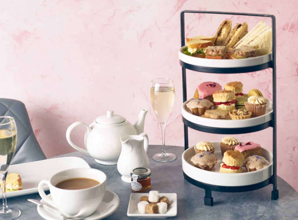 Etagere 3-laags voor bord 20.5cm (h)38.0cm staal zwart Genware sfeer 2