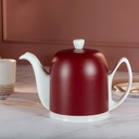 Theepot 100.0cl Salam white cloche burgundy Guy Degrenne sfeer 1