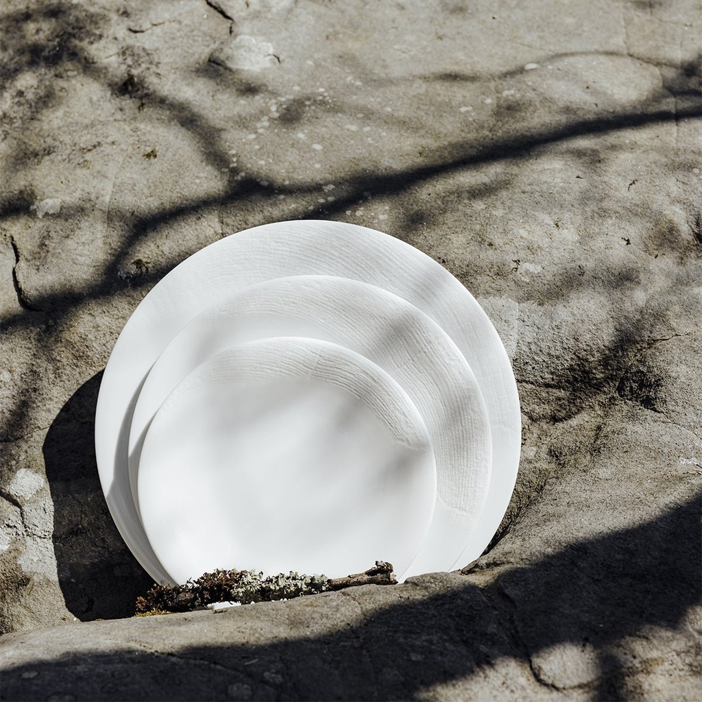 Bord plat coupe 14.0cm Supernature white Guy Degrenne sfeer 2