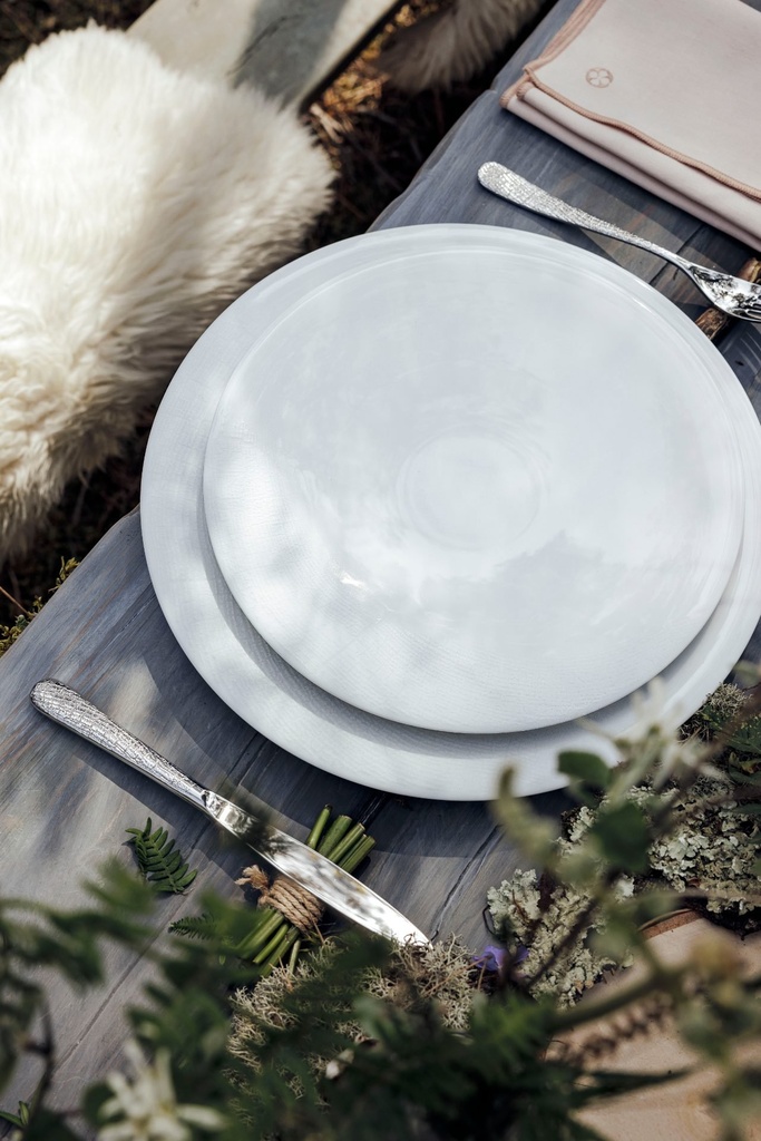 Bord plat coupe 32.0cm Supernature white Guy Degrenne sfeer 1