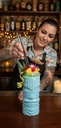 Mok tiki 40.0cl blauw steengoed Genware sfeer 1