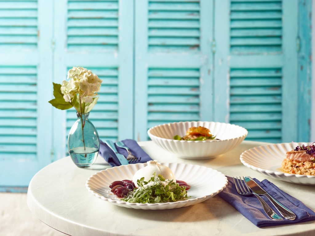 Bord plat coupe 26.0cm Incise Scalloped Genware sfeer 2