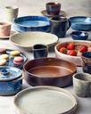 Bord walled 21.0cm Terra Aqua Blue Genware sfeer 2