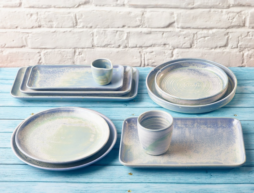 Schaal rechthoek 27.0x12.5cm Terra Seafoam Genware sfeer 1