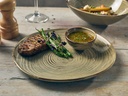 Bord plat coupe organic 25.0cm Terra Smoke Grey Genware sfeer 1