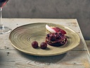 Bord plat coupe organic 25.0cm Terra Smoke Grey Genware sfeer 2