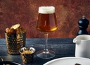 Serveerbeker 8.5x(h)8.5cm RVS goud gehamerd Genware sfeer 1